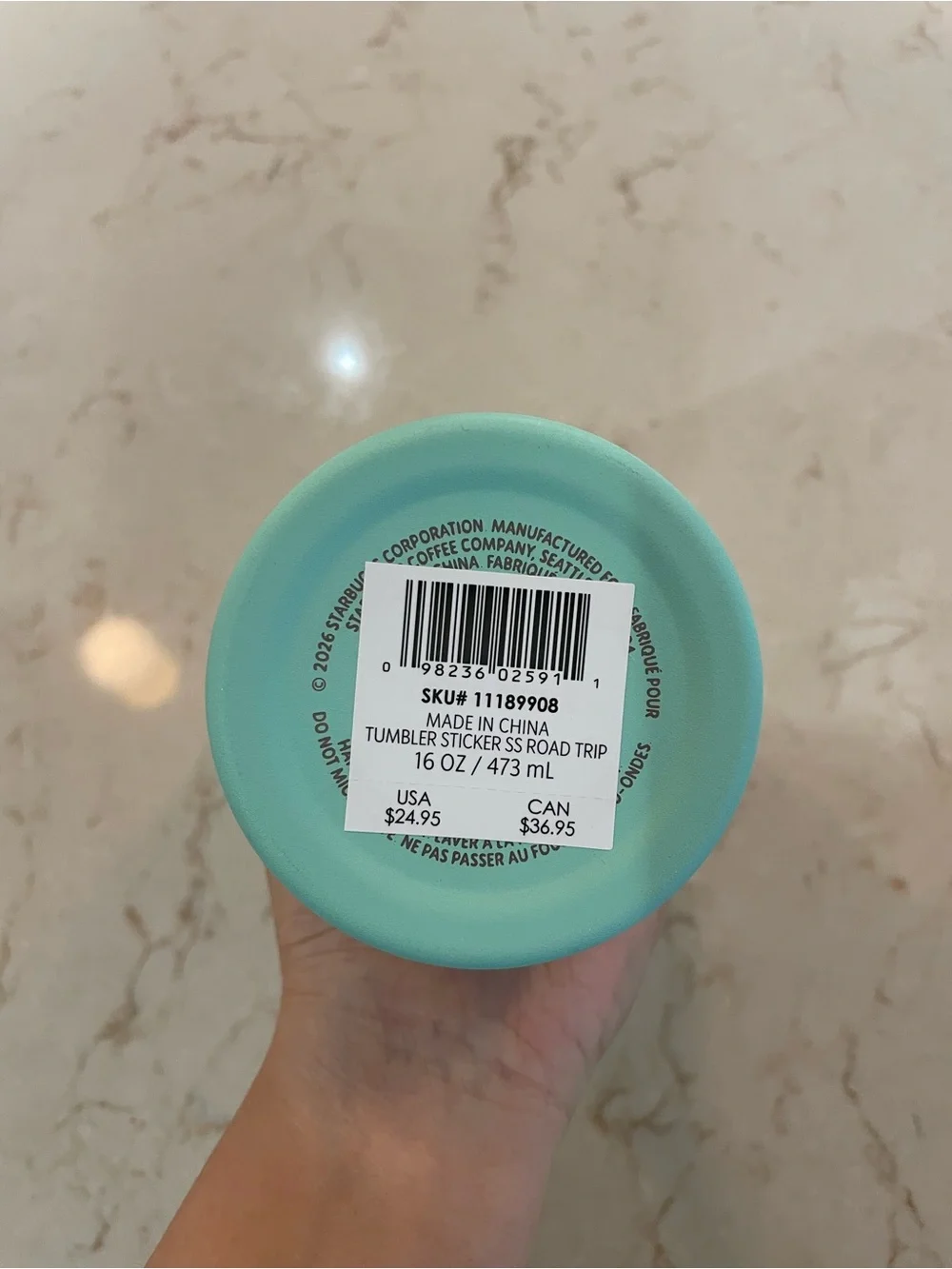 Starbucks 2026 Roadtrip Collection Sticker Travel Tumbler